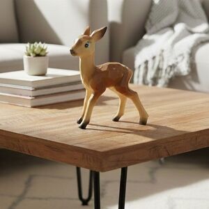 Vintage Deer Fawn Plastic Mid-century Decor Ornament